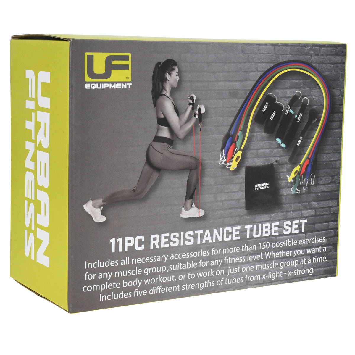 Urban Fitness 11-Piece Resistance Tube Set - 5 Strengths For Full Body Workouts - View #11