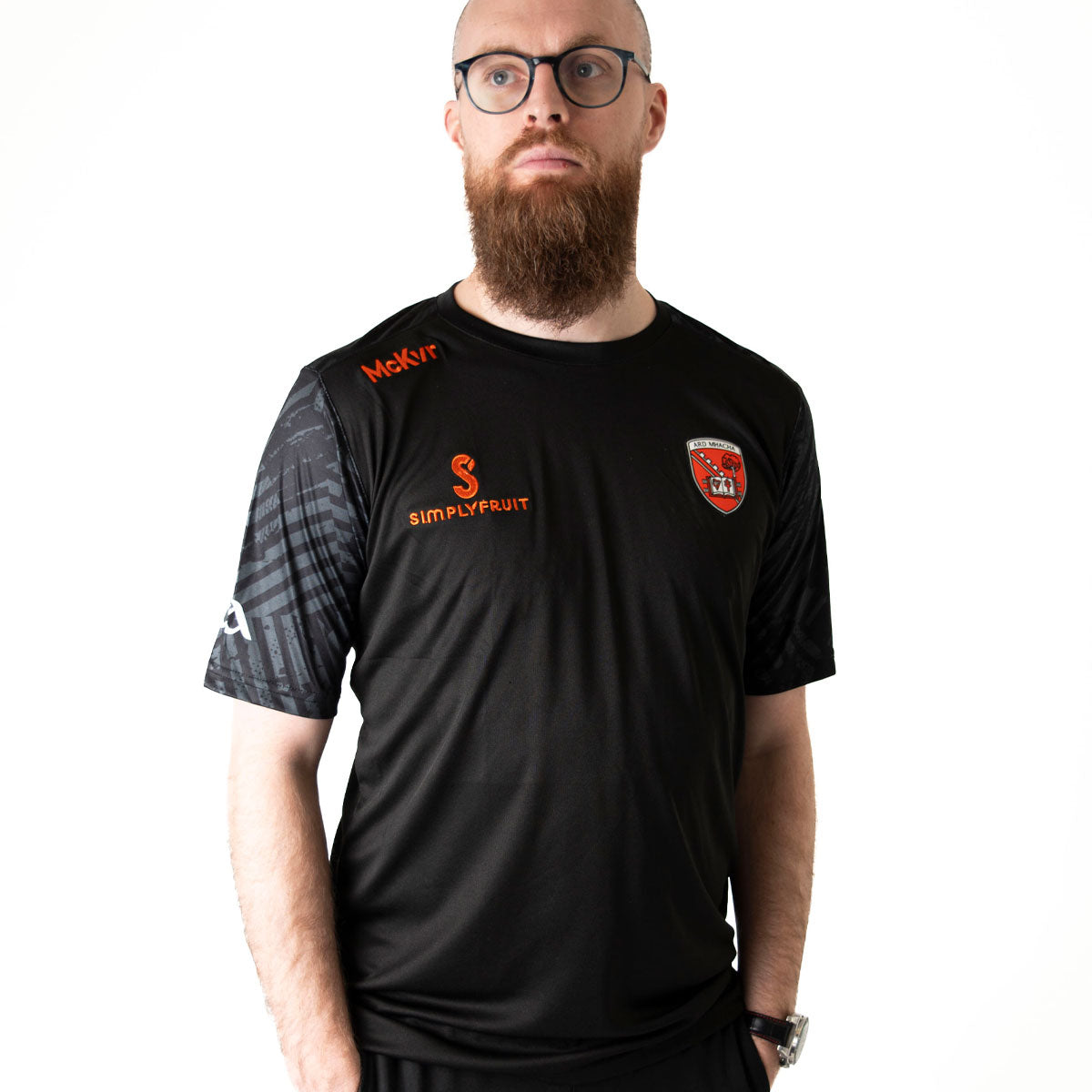 Mc Keever Armagh GAA Boost Tee - Adult - Black/Charcoal