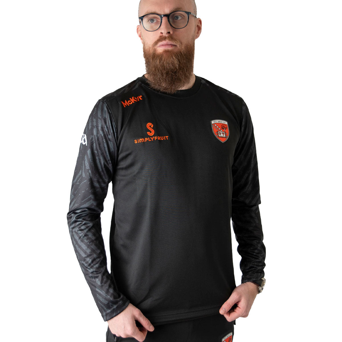 McKvr Armagh GAA Boost Sweat Top - Adult - Black/Charcoal