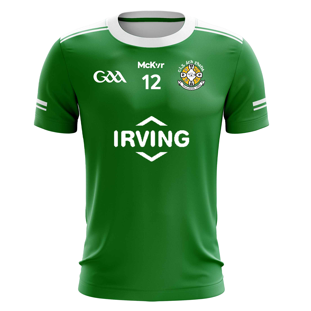 Mc Keever Aghada GAA Numbered Home Jersey - Adult - Green Player Fit