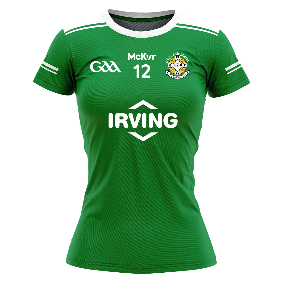 Mc Keever Aghada GAA Numbered Home Jersey - Womens - Green