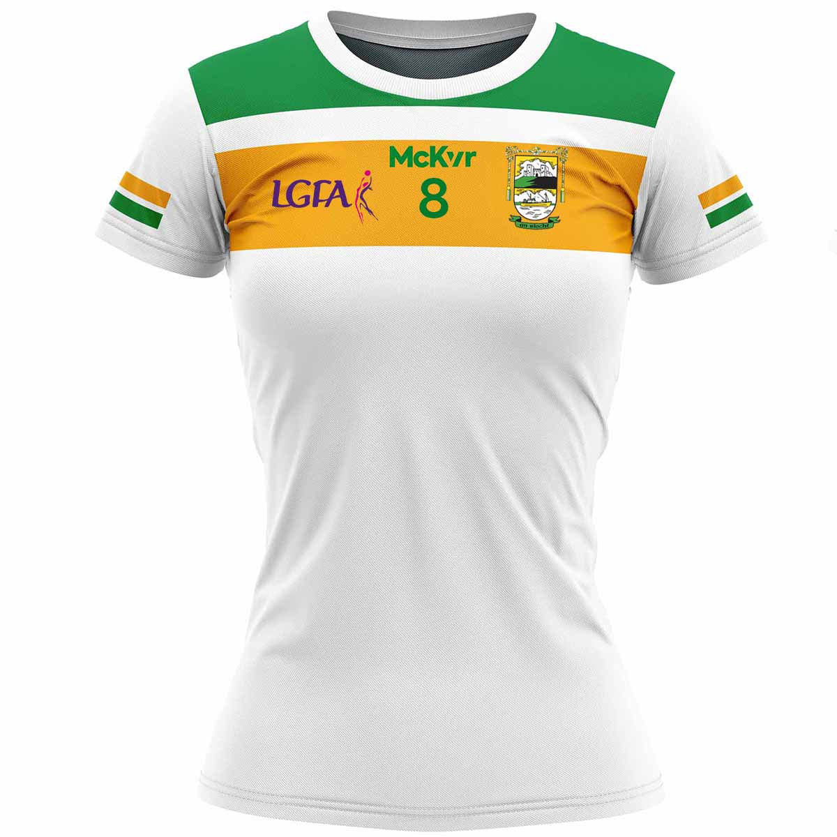 McKvr An Riocht LGFA Numbered Playing Jersey - Womens - White ...