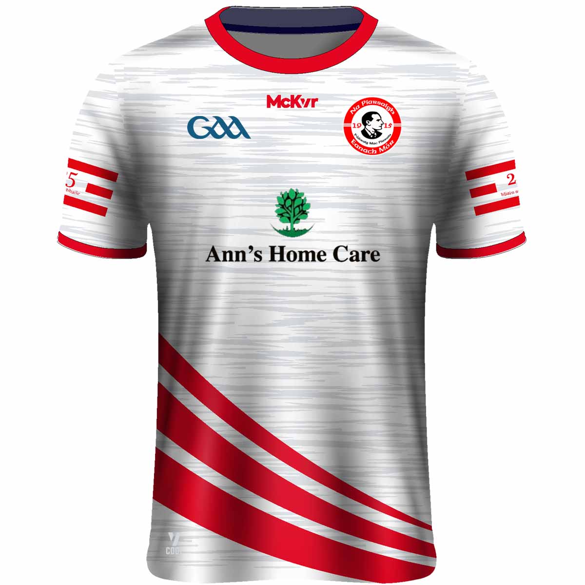 Mc Keever Na Piarsaigh Eanach Mor CLG Reserve Junior Jersey - Adult - Silver/Red