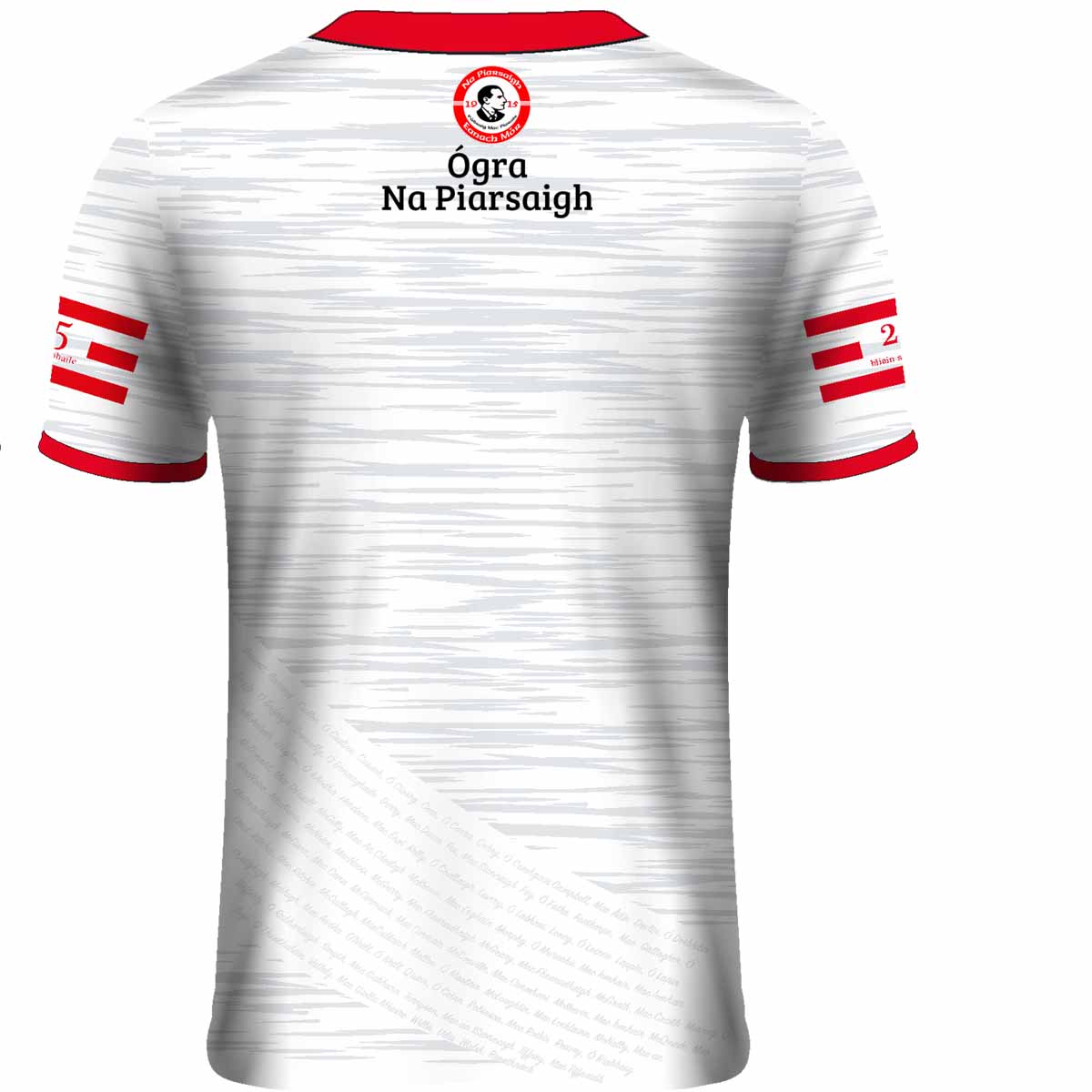 Mc Keever Na Piarsaigh Eanach Mor CLG Reserve Junior Jersey - Adult - Silver/Red