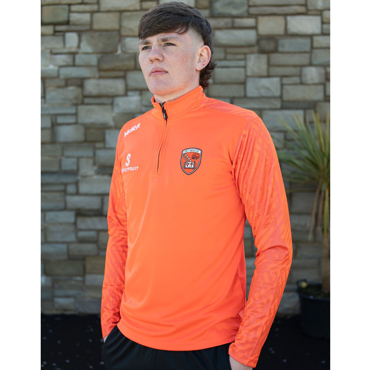 Mc Keever Armagh GAA Boost 1/4 Zip - Adult - Orange/White