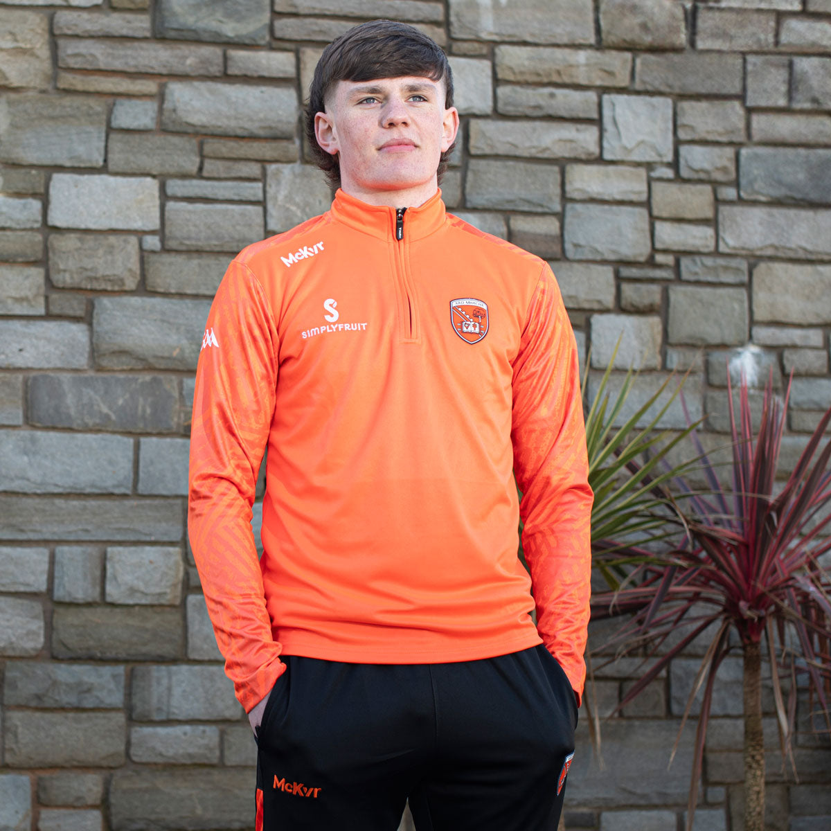 Mc Keever Armagh GAA Boost 1/4 Zip - Adult - Orange/White