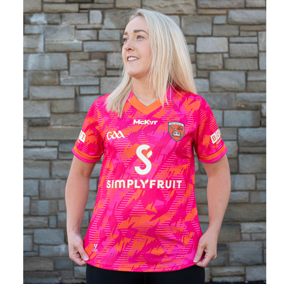 Mc Keever Armagh GAA Boost Training Jersey - Womens - Pink/Orange