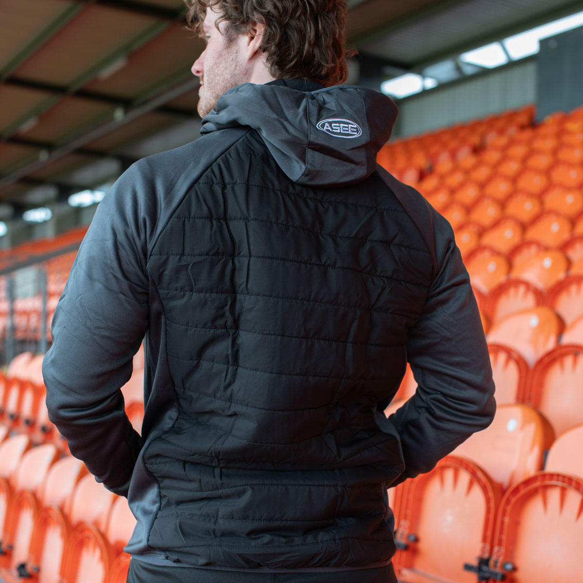 McKvr Armagh GAA Official Vital Interlock Hooded Jacket - Adult - Black/Charcoal