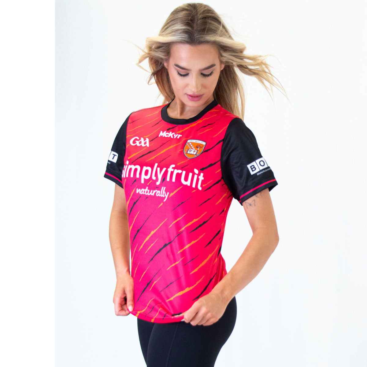 Mc Keever Armagh GAA Official Pulse Training Jersey - Youth - Pink/Black/Orange