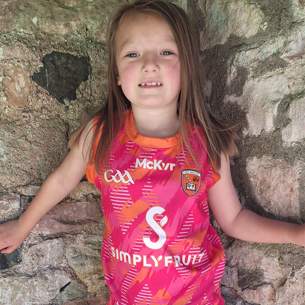Mc Keever Armagh GAA Boost Training Vest - Youth - Pink/Orange
