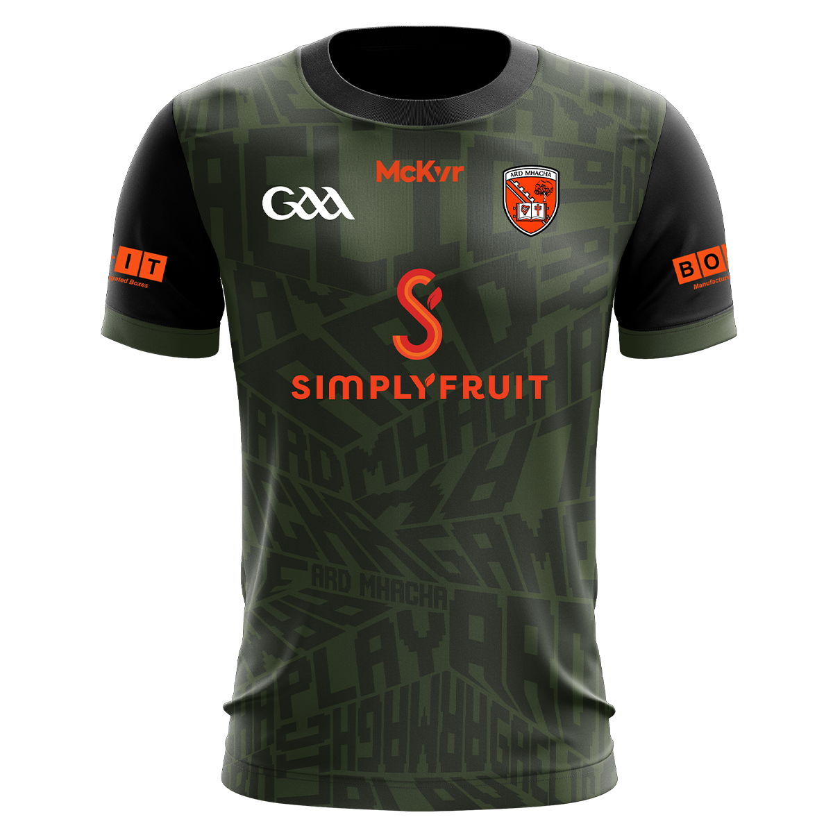 McKvr Armagh GAA Edge Training Jersey - Adult - Olive Player Fit