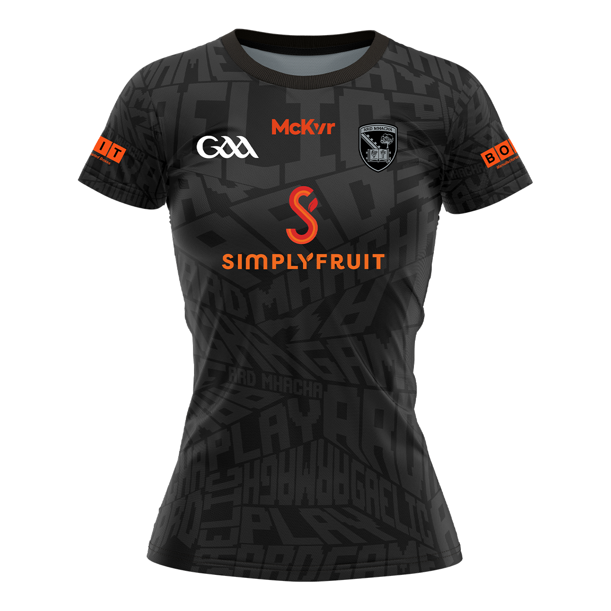 McKvr Armagh GAA Edge Training Jersey - Womens - Black/Charcoal