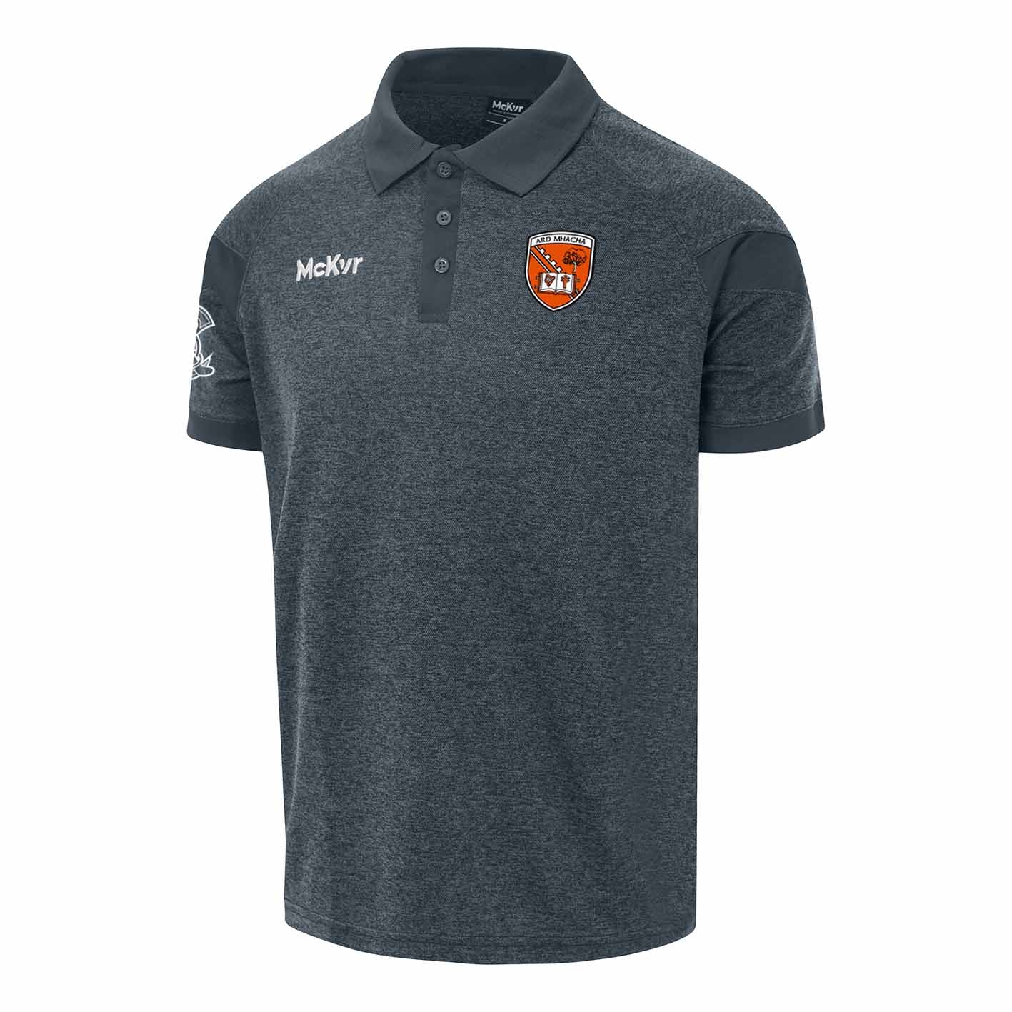 Mc Keever Armagh Camogie Official Core 22 Polo Top - Adult - Charcoal