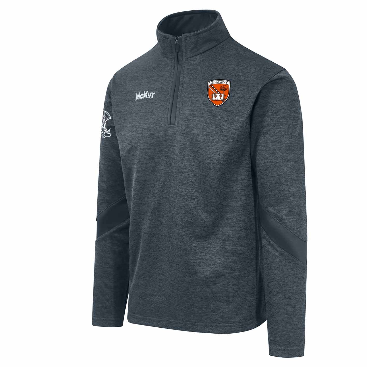 Mc Keever Armagh Camogie Official Core 22 1/4 Zip Top - Adult - Charcoal