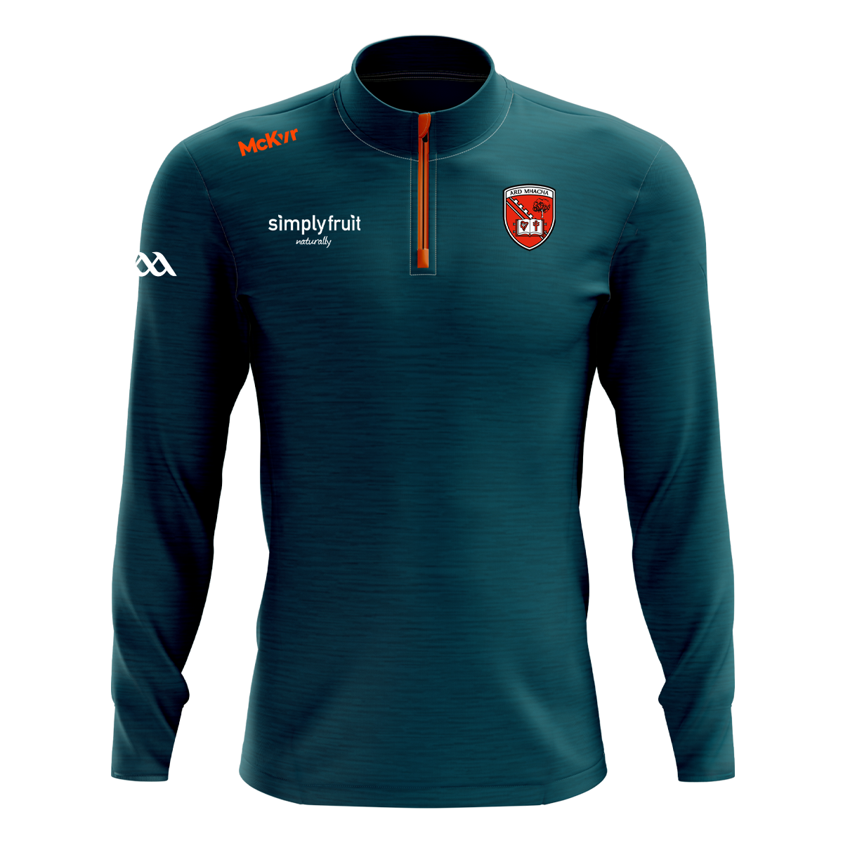 Mc Keever Armagh GAA Official Vital Lightweight 1/4 Zip Top - Youth - Teal