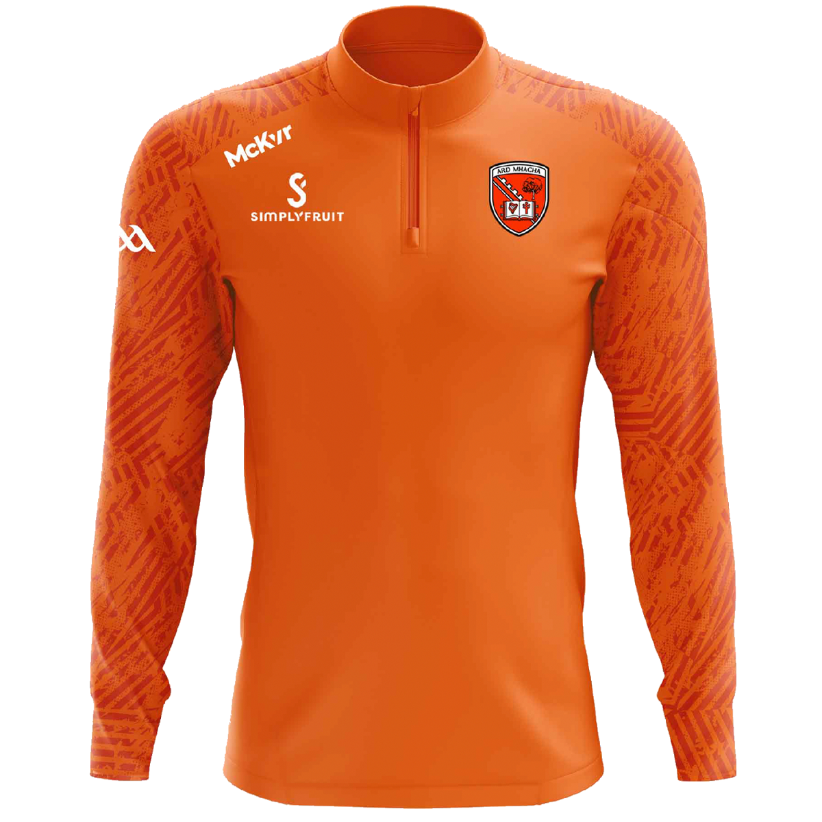 Mc Keever Armagh GAA Boost 1/4 Zip - Youth - Orange/White