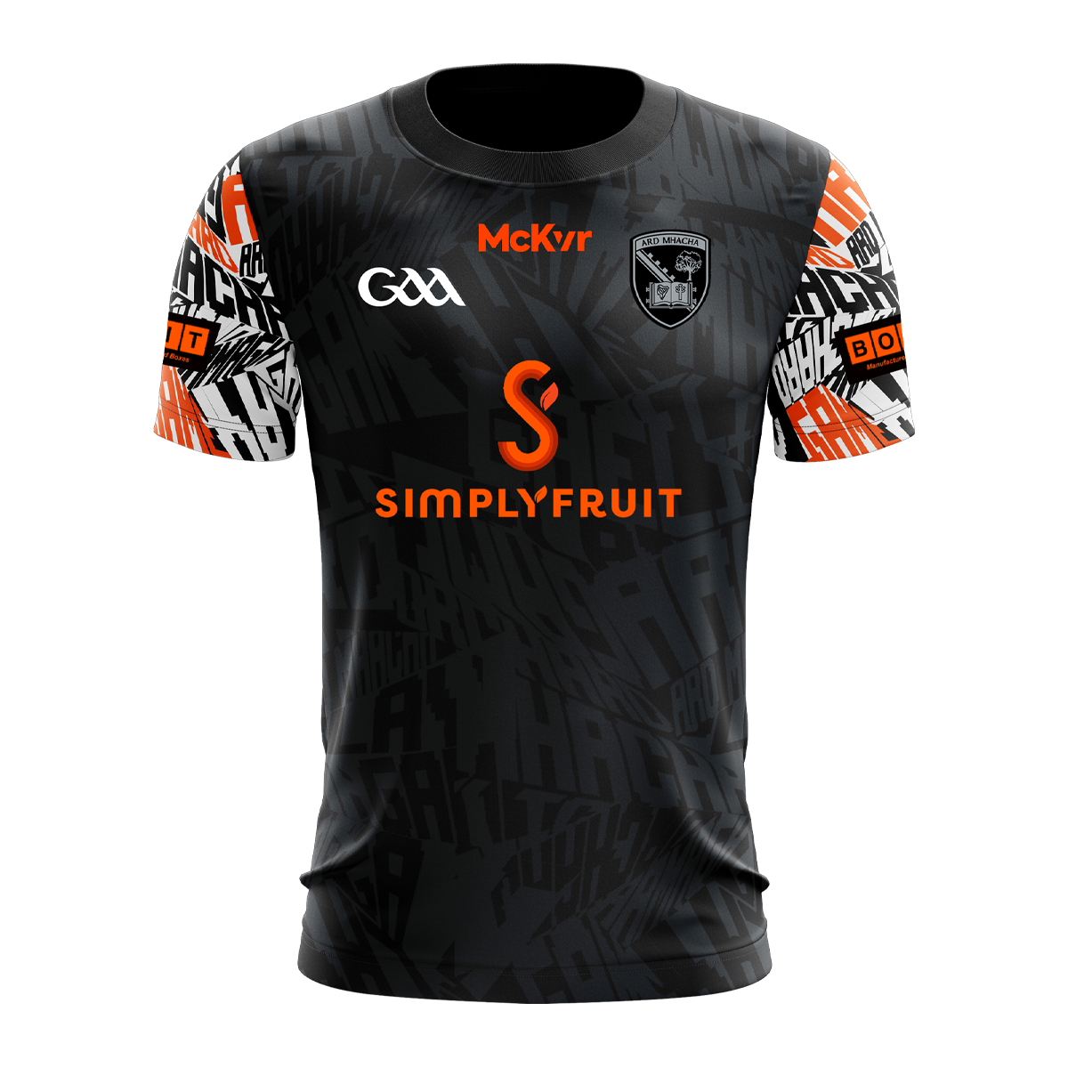 mckvr-armagh-gaa-edge-training-jersey-youth-black-charcoal-orange