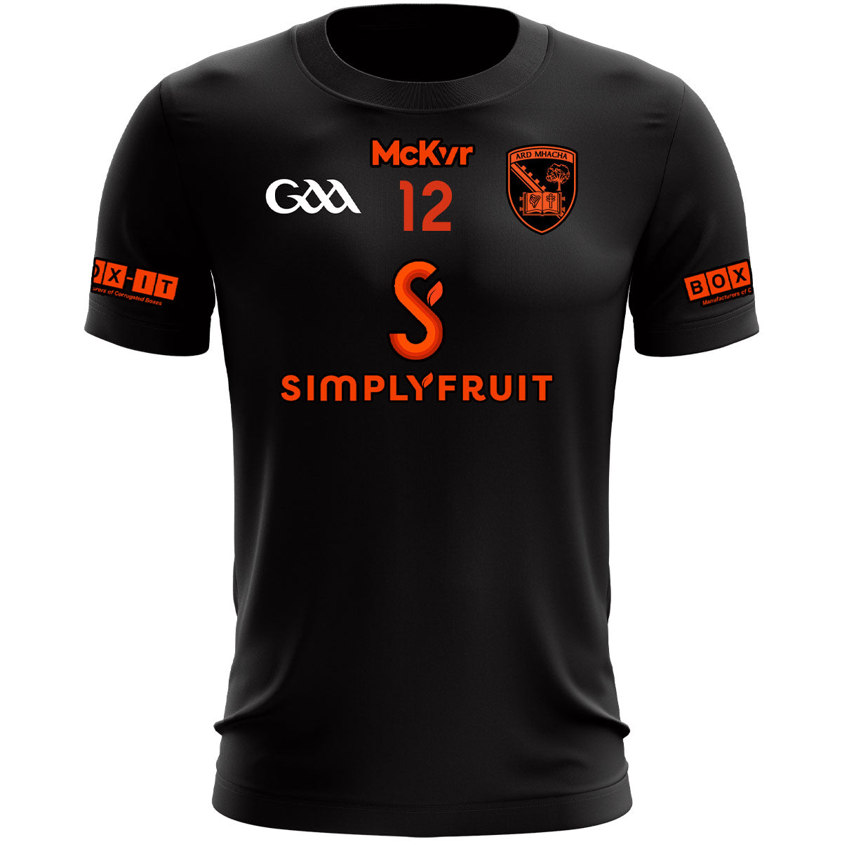 McKvr Armagh GAA Numbered Away Jersey - Youth - Black