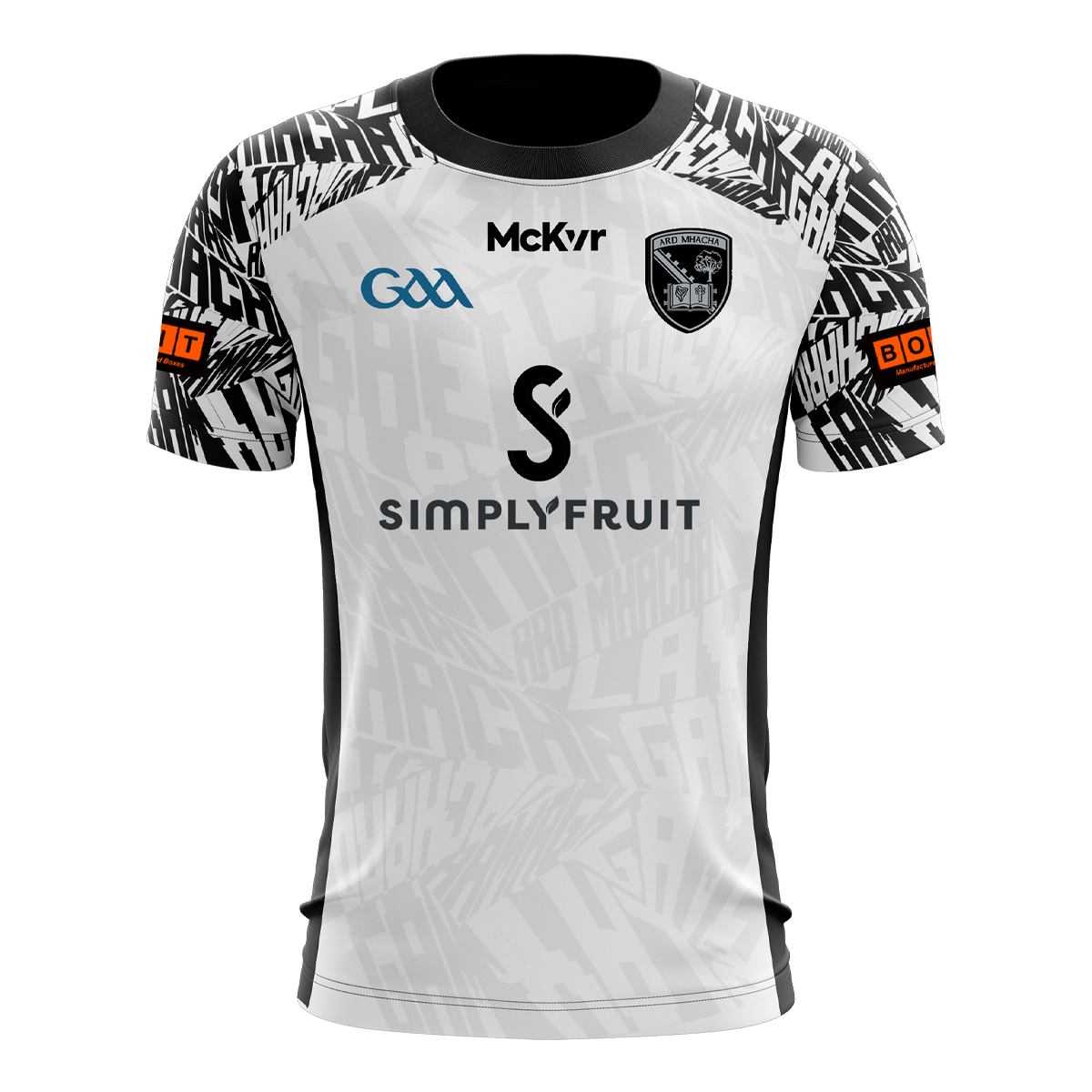 McKvr Armagh GAA Edge Training Jersey - Youth - White/Black