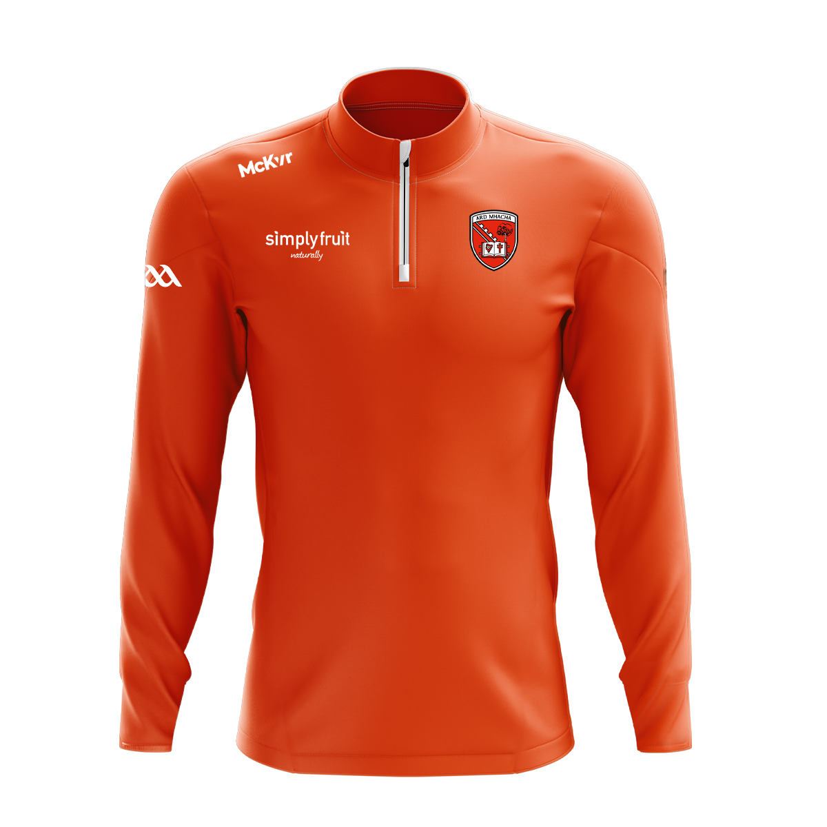 Mc Keever Armagh GAA Official Vital Lightweight 1/4 Zip Top - Adult - Orange