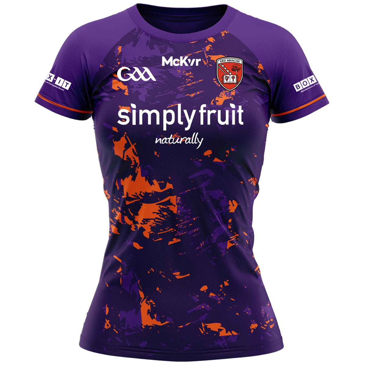 Mc Keever Armagh GAA Official Vital Training Jersey - Girls - Purple/Orange