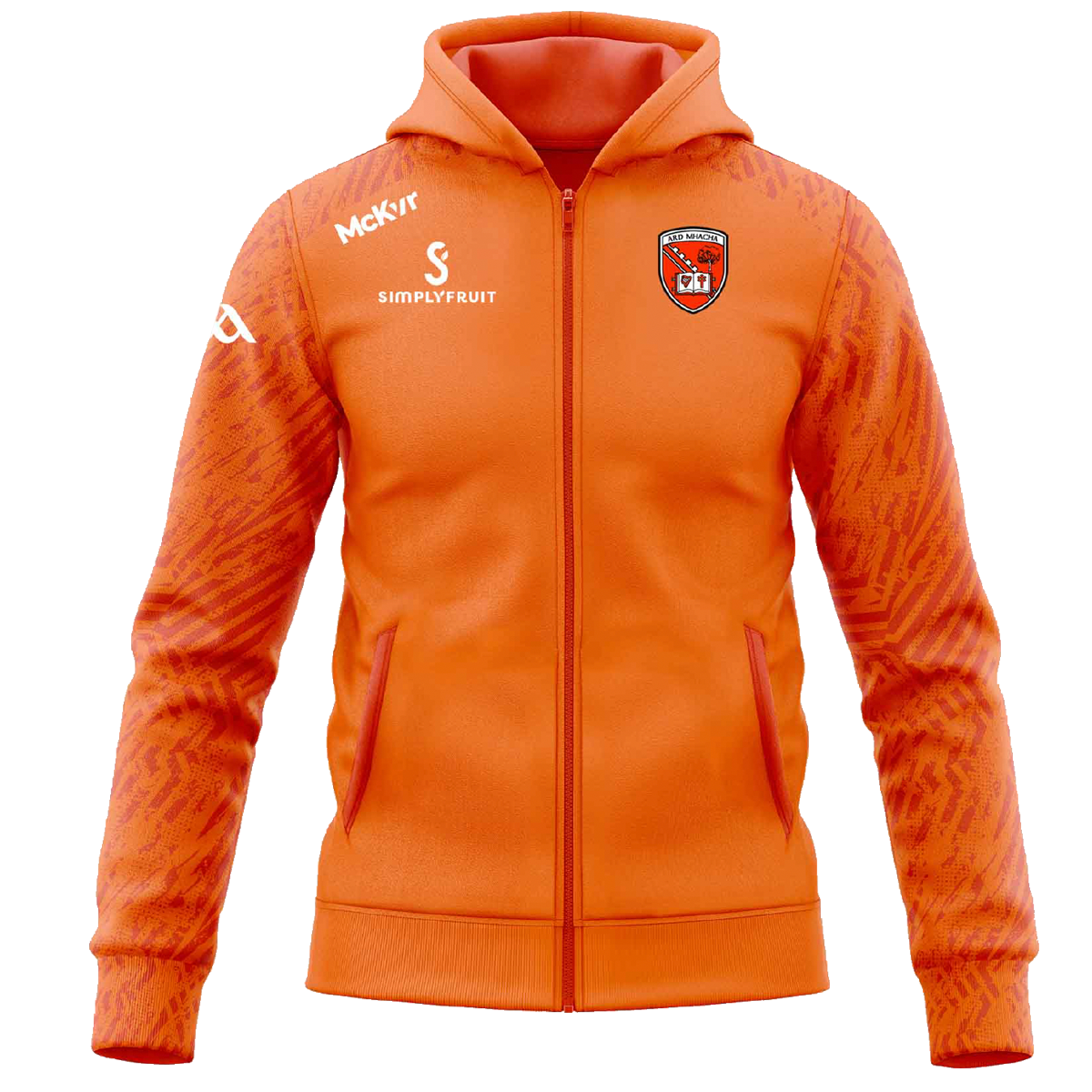Mc Keever Armagh GAA Boost Full Zip Jacket - Youth - Orange/White