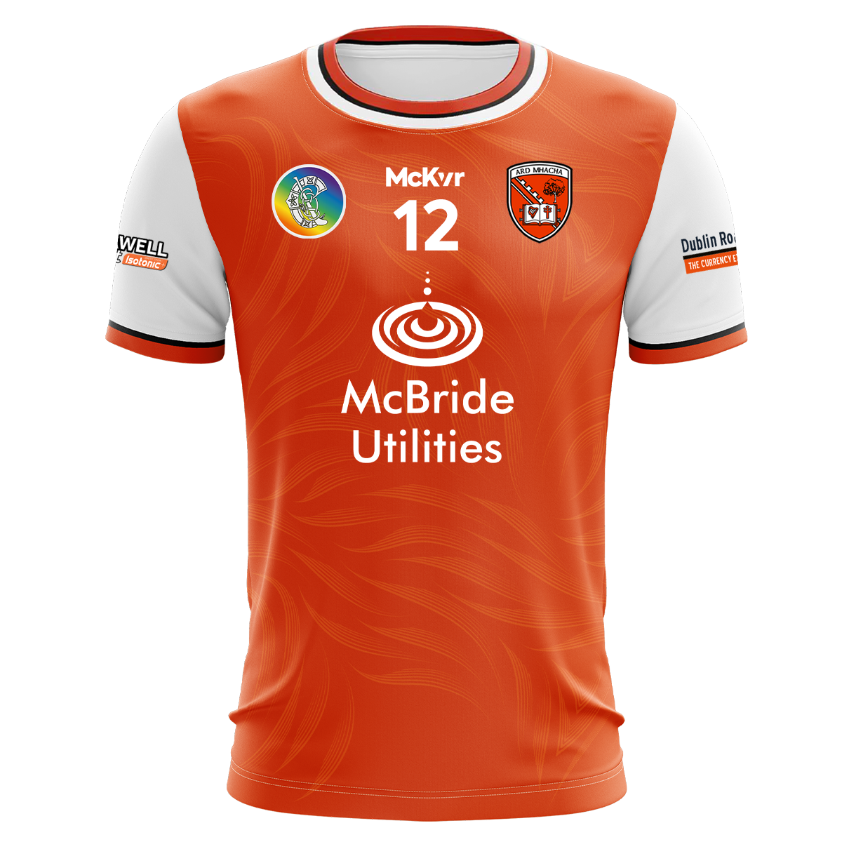 Mc Keever Armagh Camogie Official Numbered Home Jersey - Youth - Orange