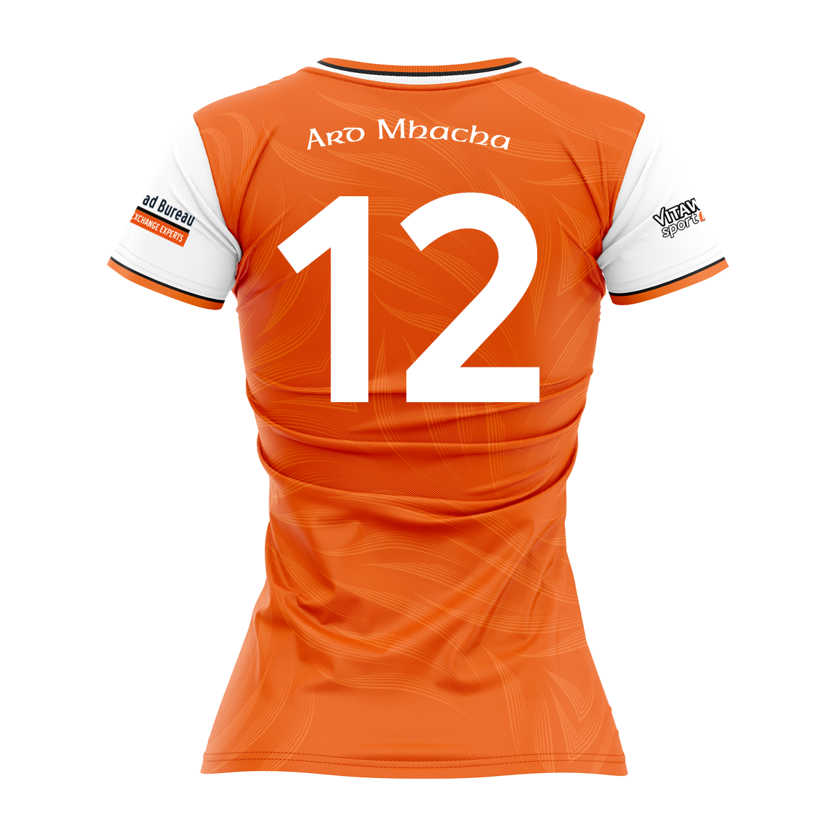 Mc Keever Armagh Camogie Official Numbered Home Jersey - Womens - Orange