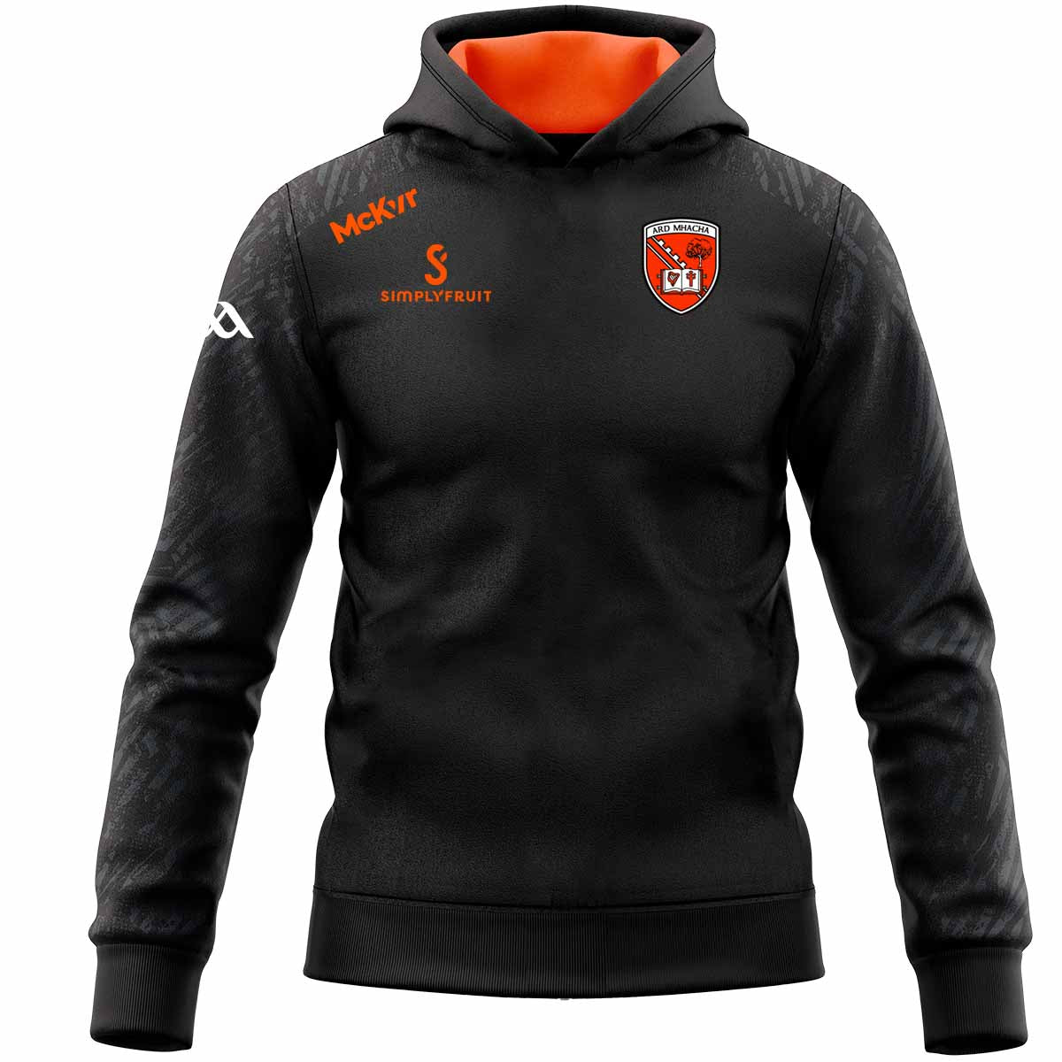 Mc Keever Armagh GAA Boost Hoodie - Adult - Black/Charcoal