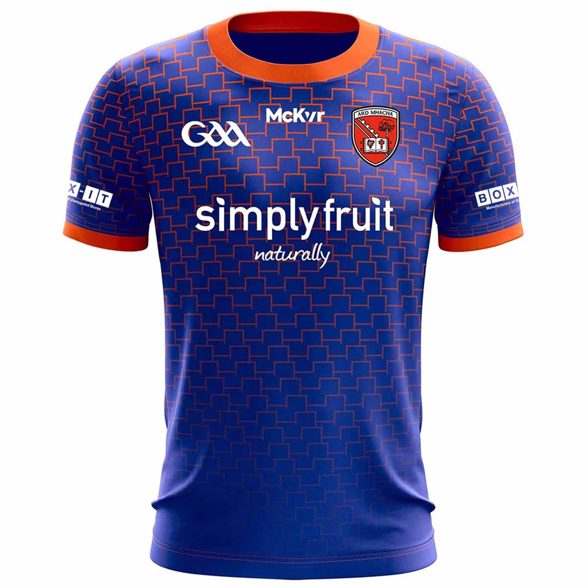 McKvr Armagh GAA Official Goalkeeper Jersey - Adult - Blue/Orange Player Fit