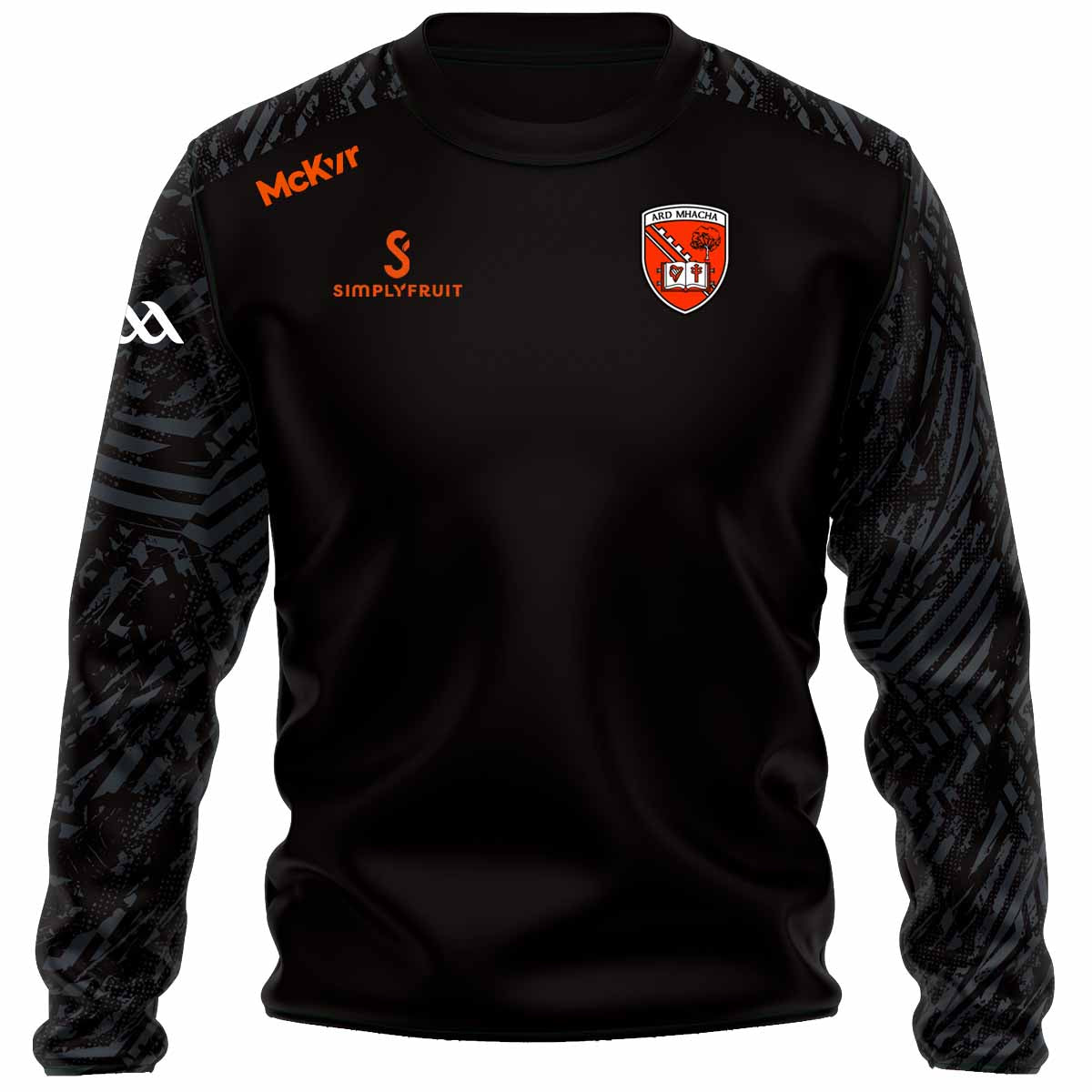Mc Keever Armagh GAA Boost Sweat Top - Youth - Black/Charcoal