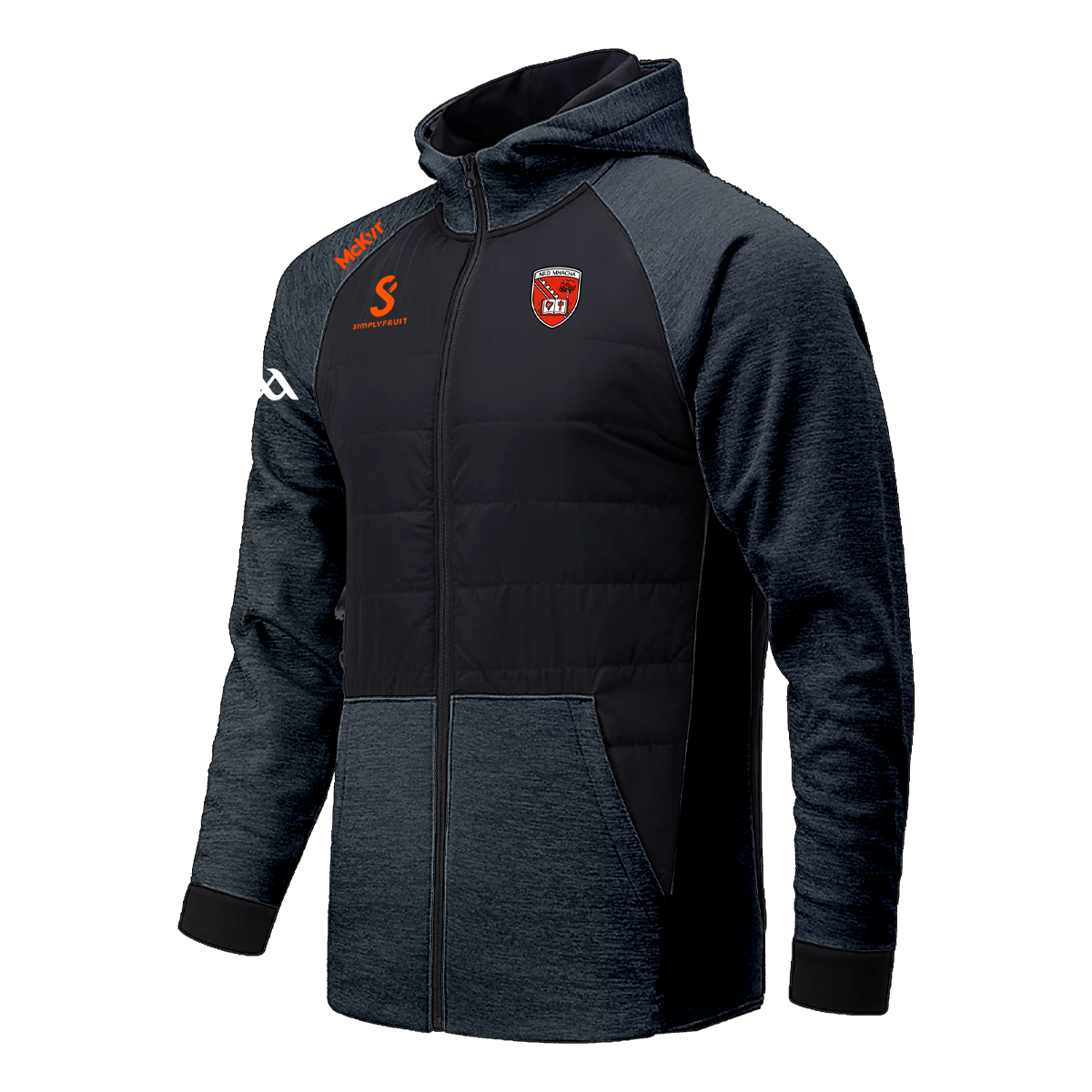 Mc Keever Armagh GAA Interlock Jacket - Youth - Charcoal/Black