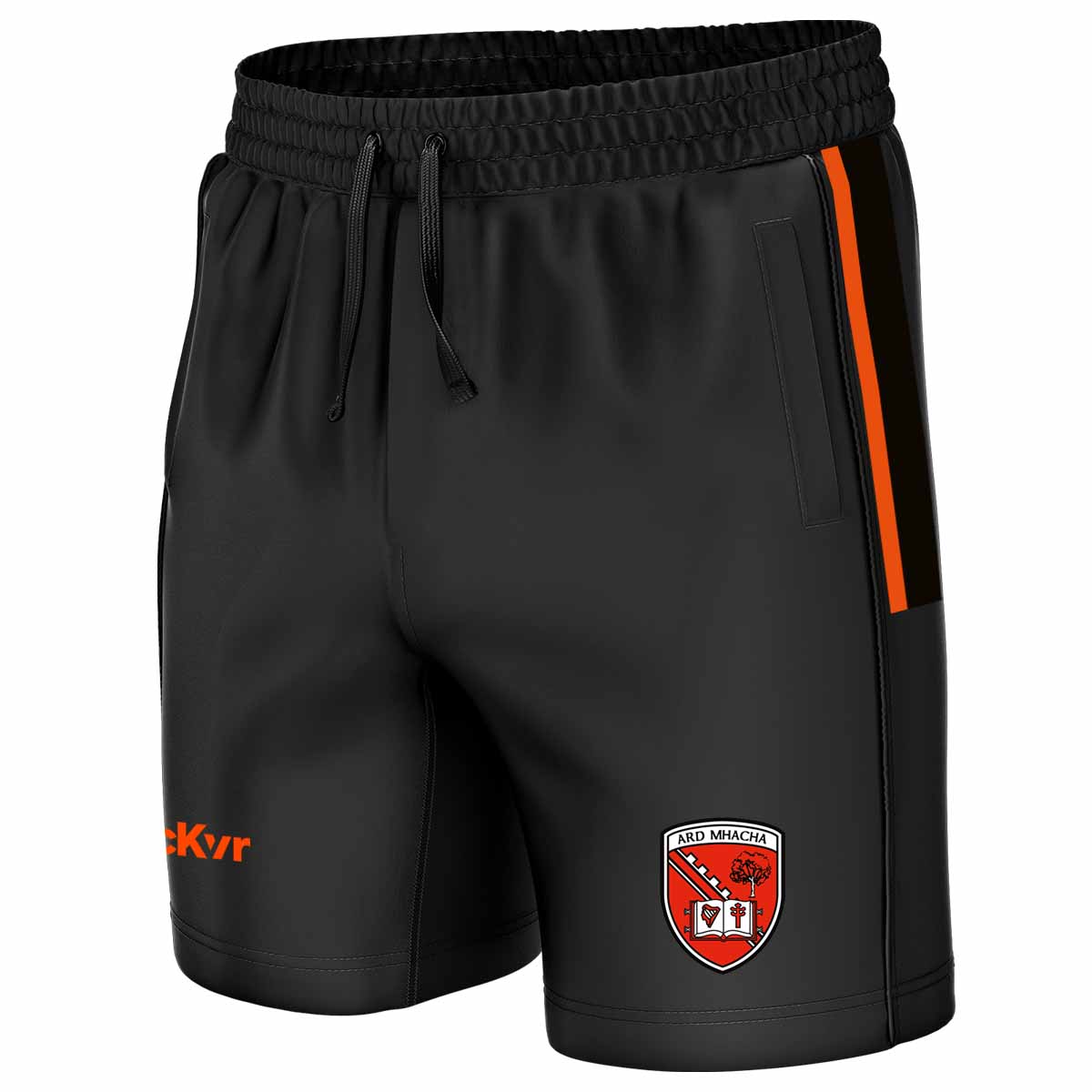Mc Keever Armagh GAA Official Vital Leisure Shorts - Adult - Black/Orange