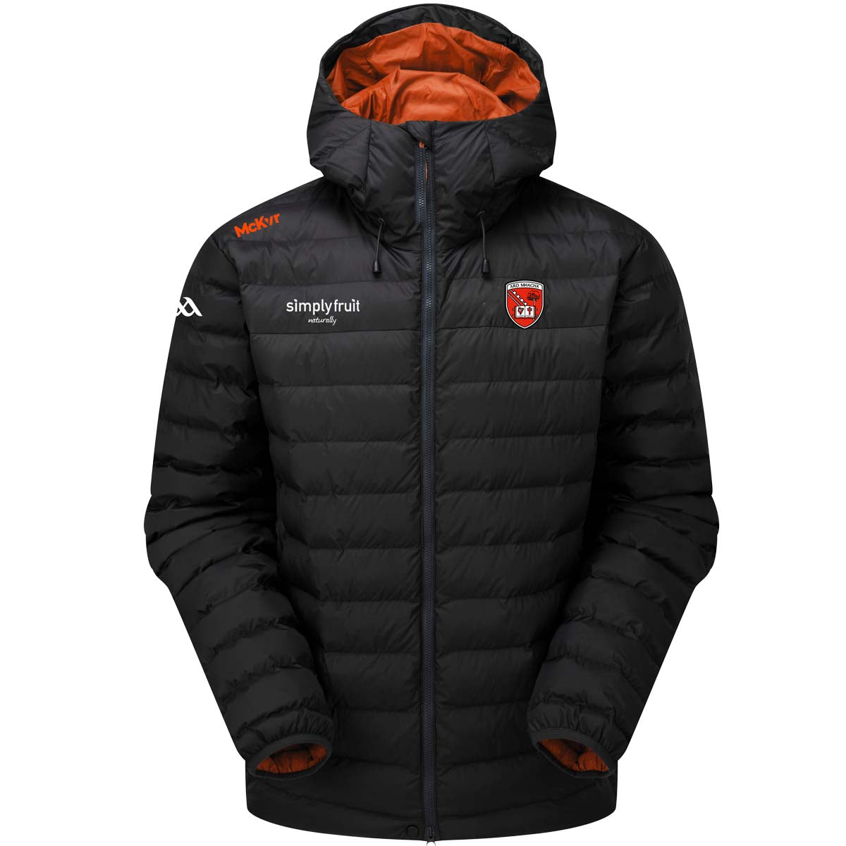 Mc Keever Armagh GAA Official Vital Padded Jacket - Youth - Black/Orange/White