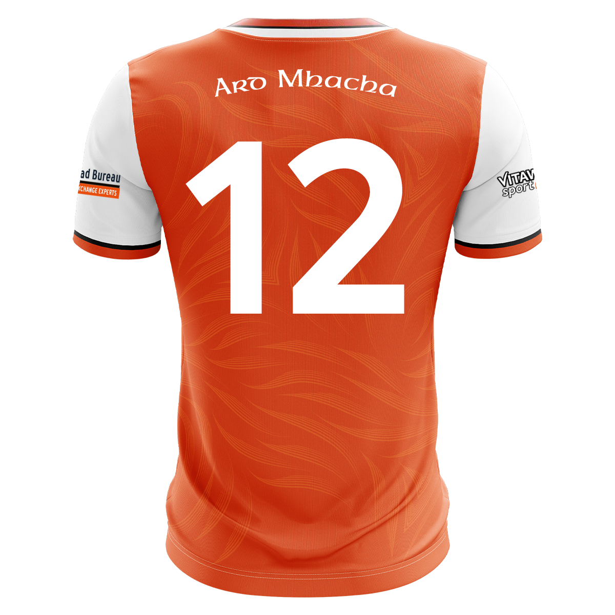 McKvr Armagh Camogie Official Numbered Home Jersey - Adult - Orange Player Fit