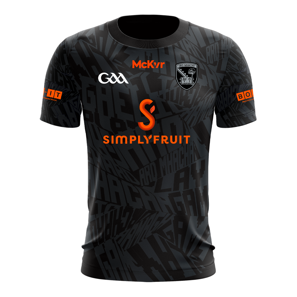 McKvr Armagh GAA Edge Training Jersey - Adult - Black/Charcoal Player Fit