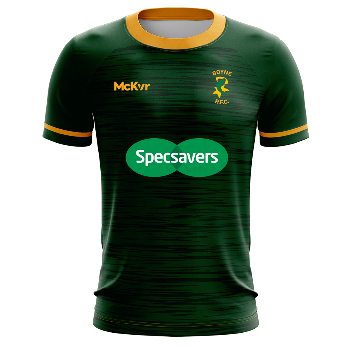 McKvr Boyne RFC Playing Jersey - Adult - Green/Amber