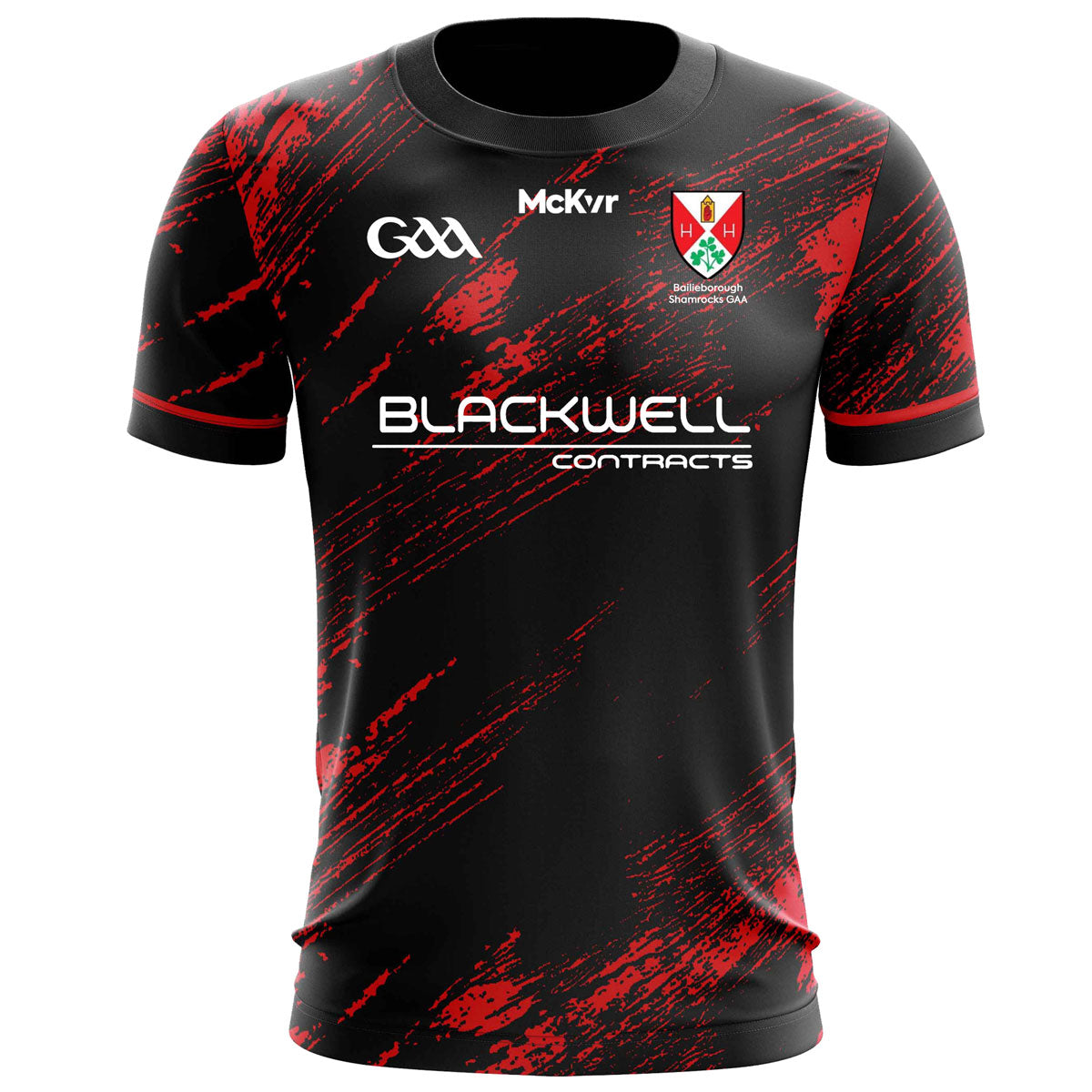 McKvr Bailieborough Shamrocks GAA Training Jersey Adult Black