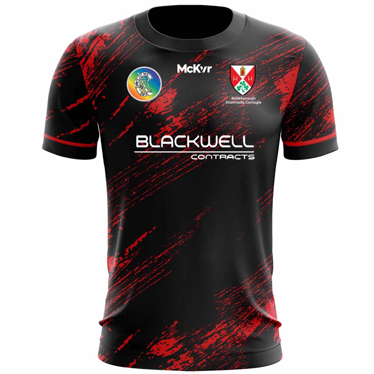 Mc Keever Bailieborough Shamrocks Camogie Training Jersey - Youth - Black/Red