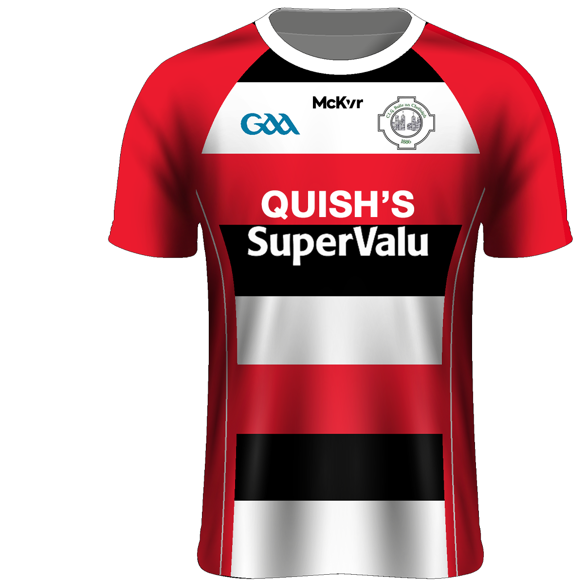 Mc Keever Ballincollig GAA Official Away Jersey - Youth - Red/Black