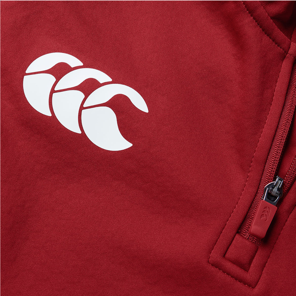 Canterbury British and Irish Lions 1/4 Zip Rugby Fleece - Mens - Red Dahilia