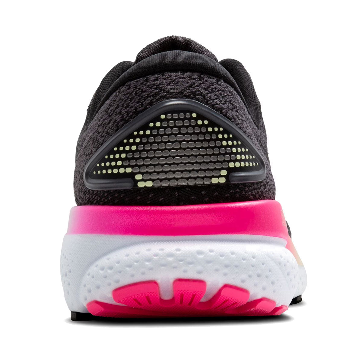 Brooks Ghost 16 Running Shoes - Womens - Black/Pink/Yellow