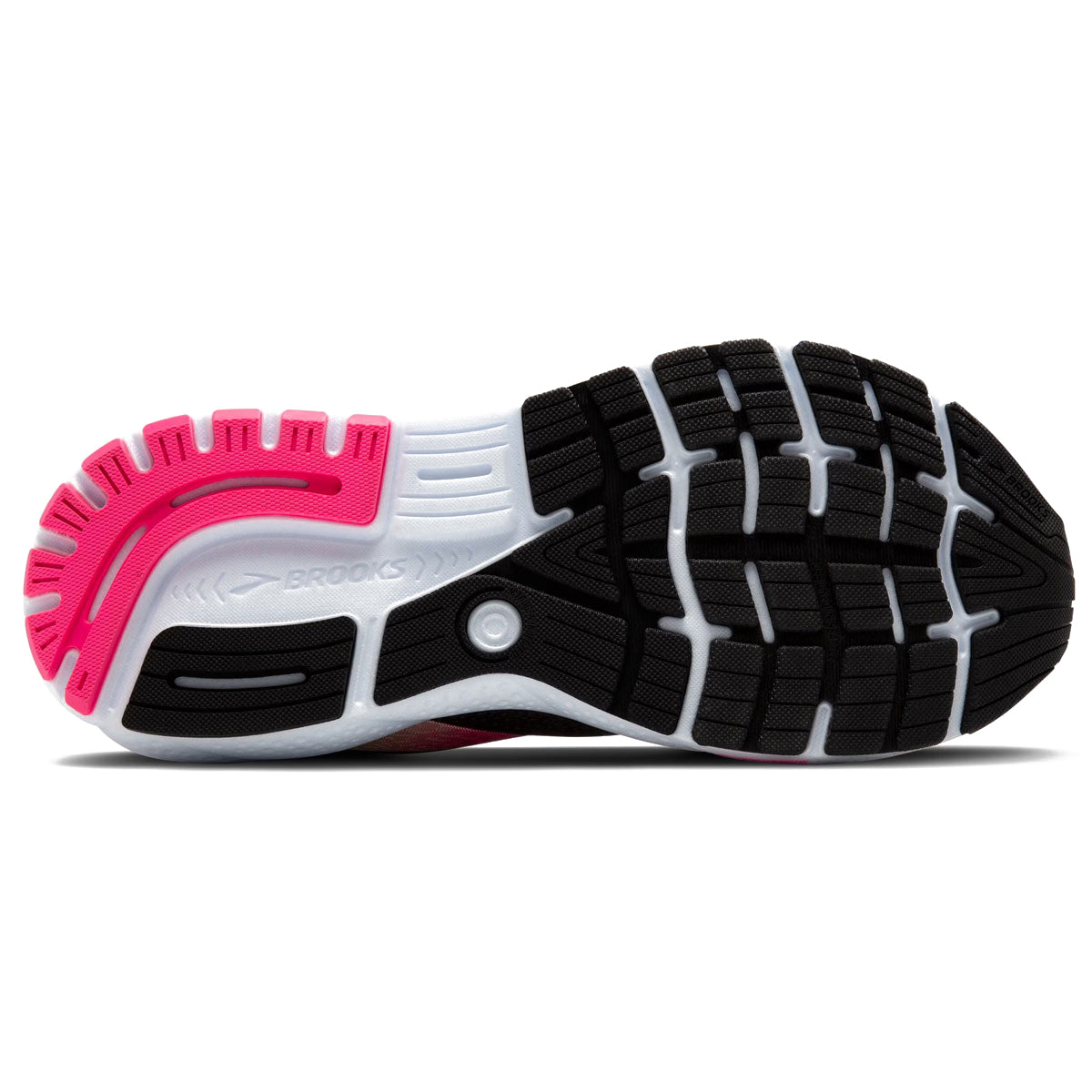 Brooks Ghost 16 Running Shoes - Womens - Black/Pink/Yellow