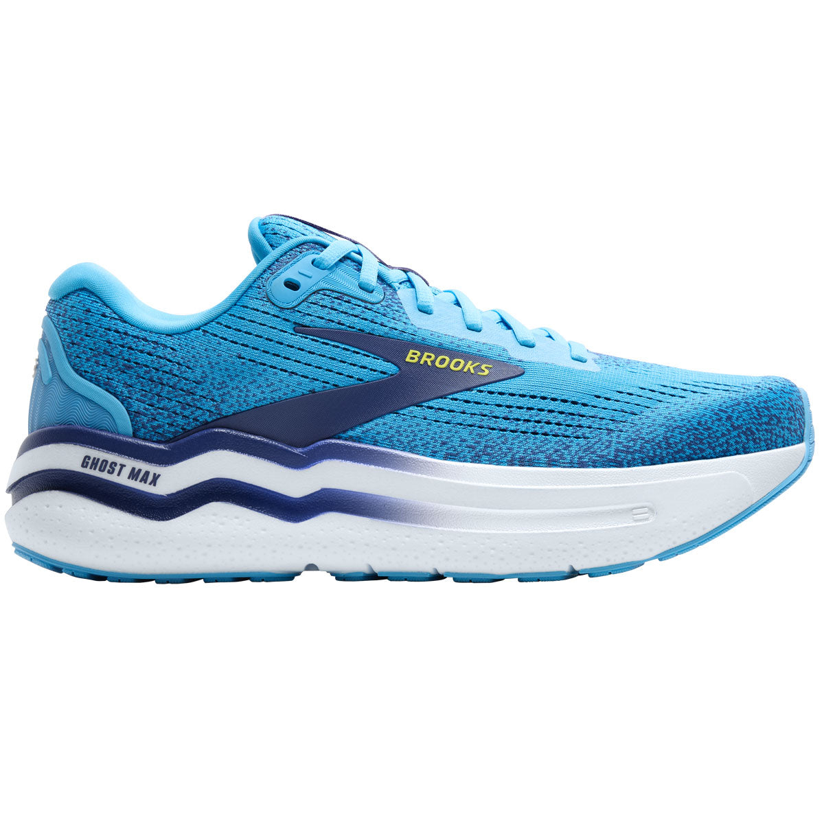 Brooks Ghost Max 2 Running Shoes - Mens - Bonnie Blue/Blue Ribbon/Yellow