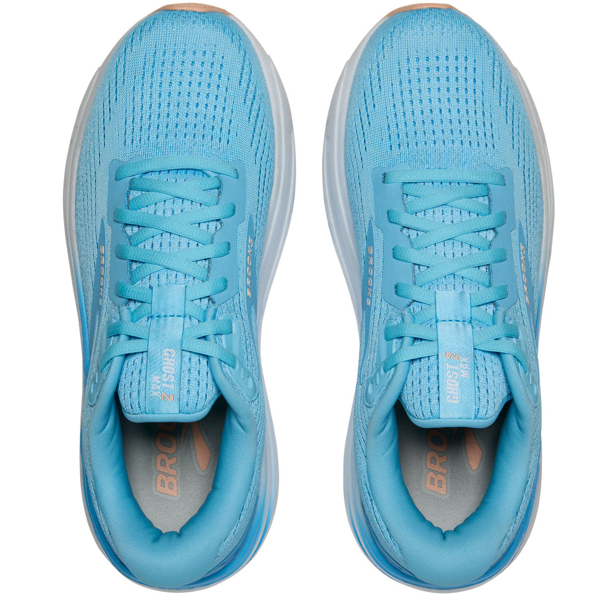 Brooks Ghost Max 2 Running Shoes - Womens - Baltic Sea/Bonnie Blue/Peach