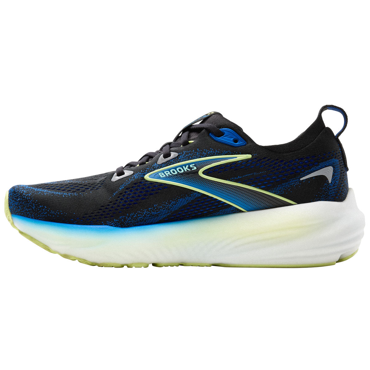 Brooks Glycerin 22 Running Shoes - Mens - Black/Cobalt/Neo Yellow