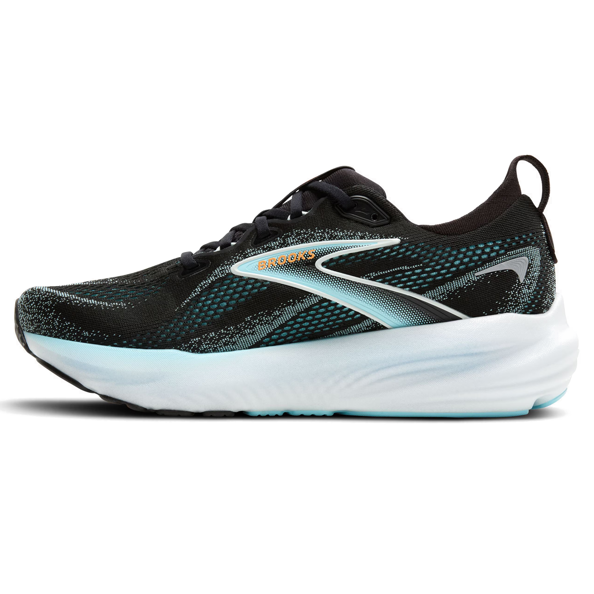 Brooks Glycerin 22 Running Shoes - Mens - Black/Atomizer/Blazing Orange