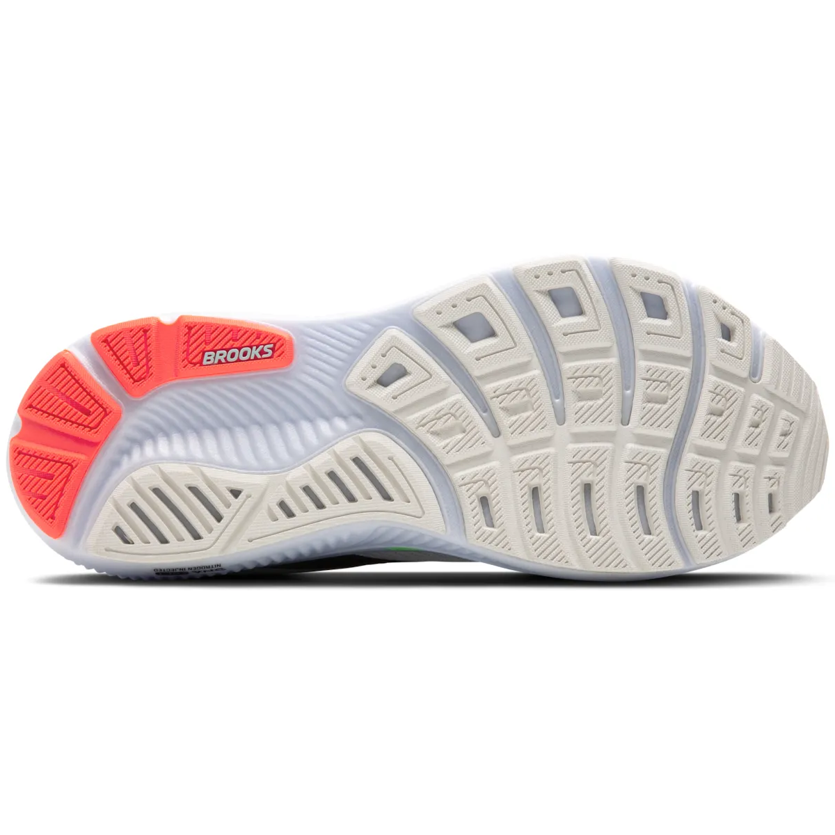 Brooks Ghost 17 Running Shoes - Mens - White/Pink Clay/Gecko