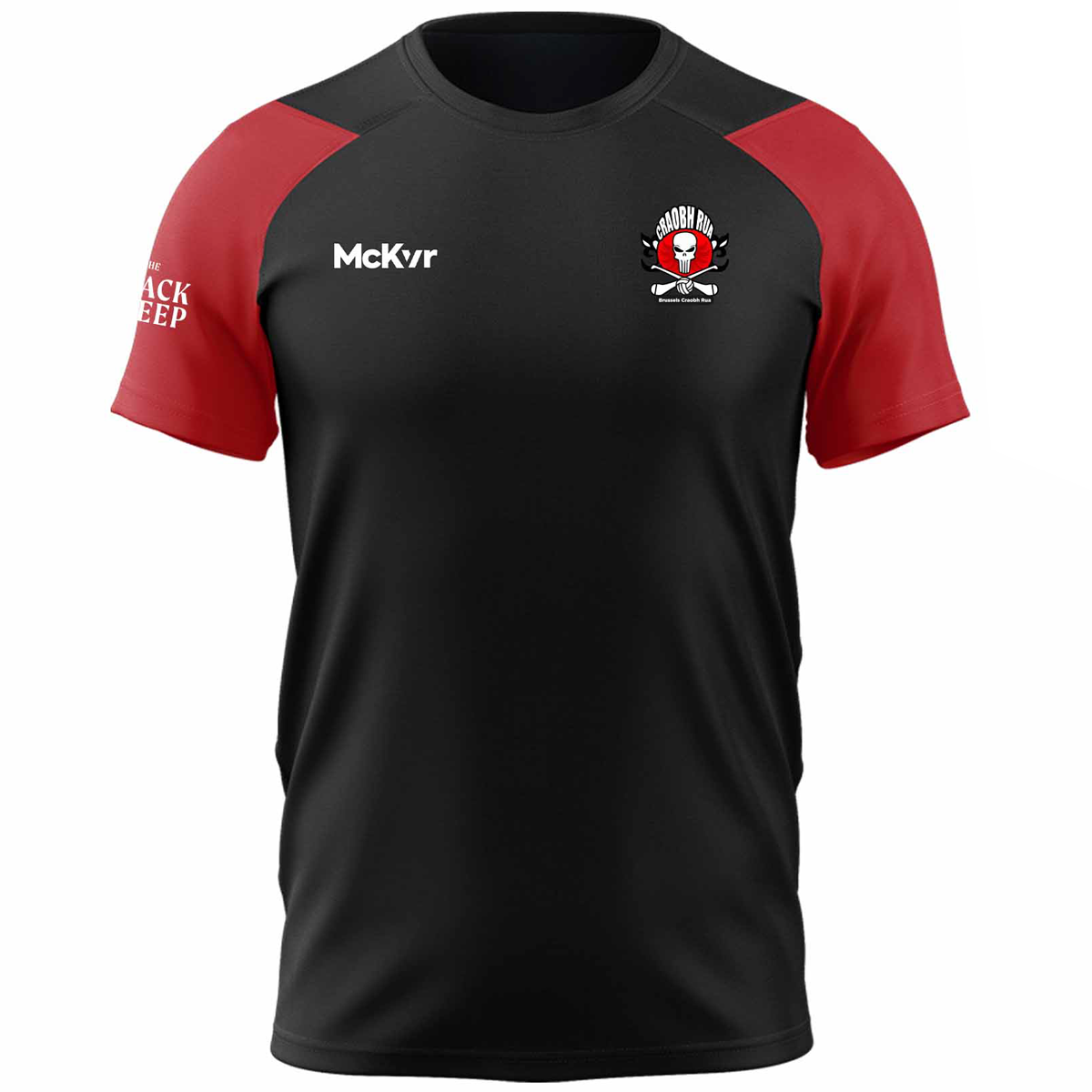 McKvr Brussels Craobh Rua Core Pro Tech Tee - Youth - Black/Red