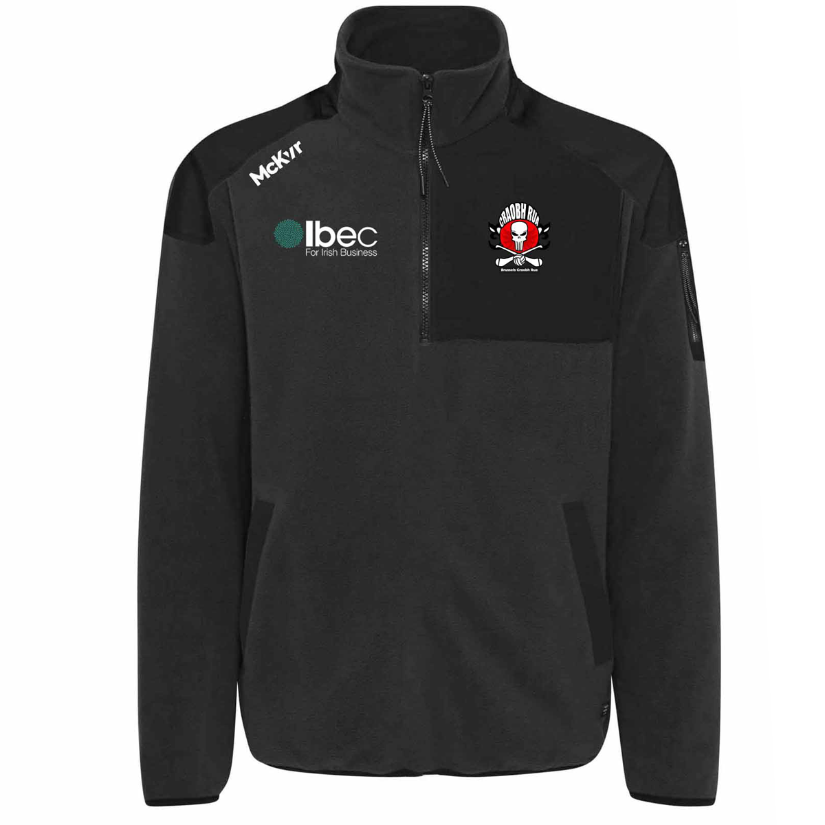 McKvr Brussels Craobh Rua Ladies Core Pro 1/4 Zip Fleece - Youth - Black